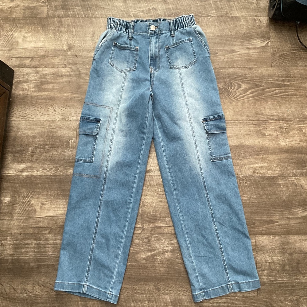 Madden NYC Women's Skater Cargo Jeans